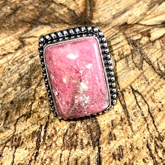 Rosaline Pink Thulite Ring Size 5 1/2 - Picture 4 of 10